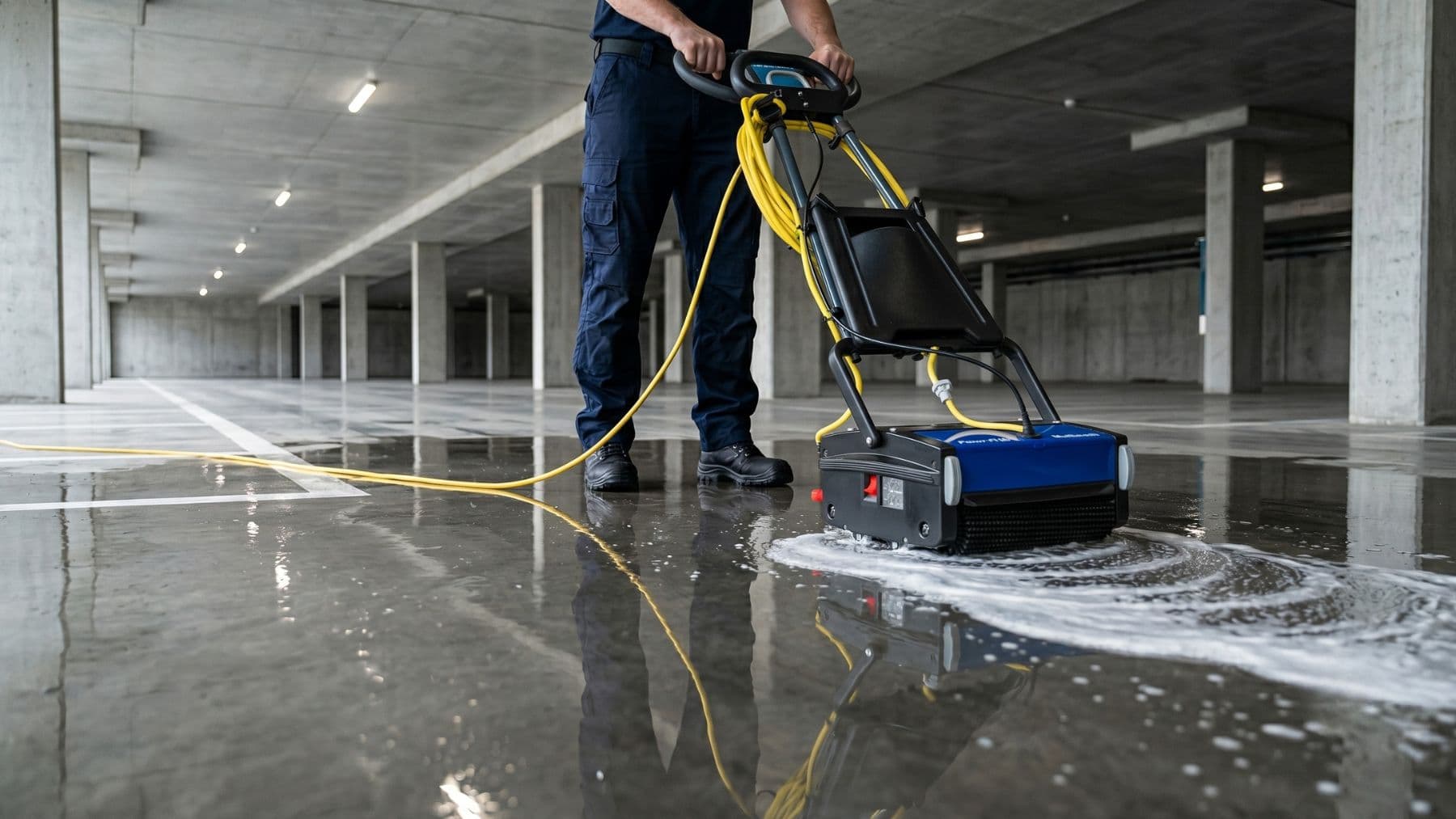 Polished concrete and hard surface floor cleaning - Metro Vancouver property