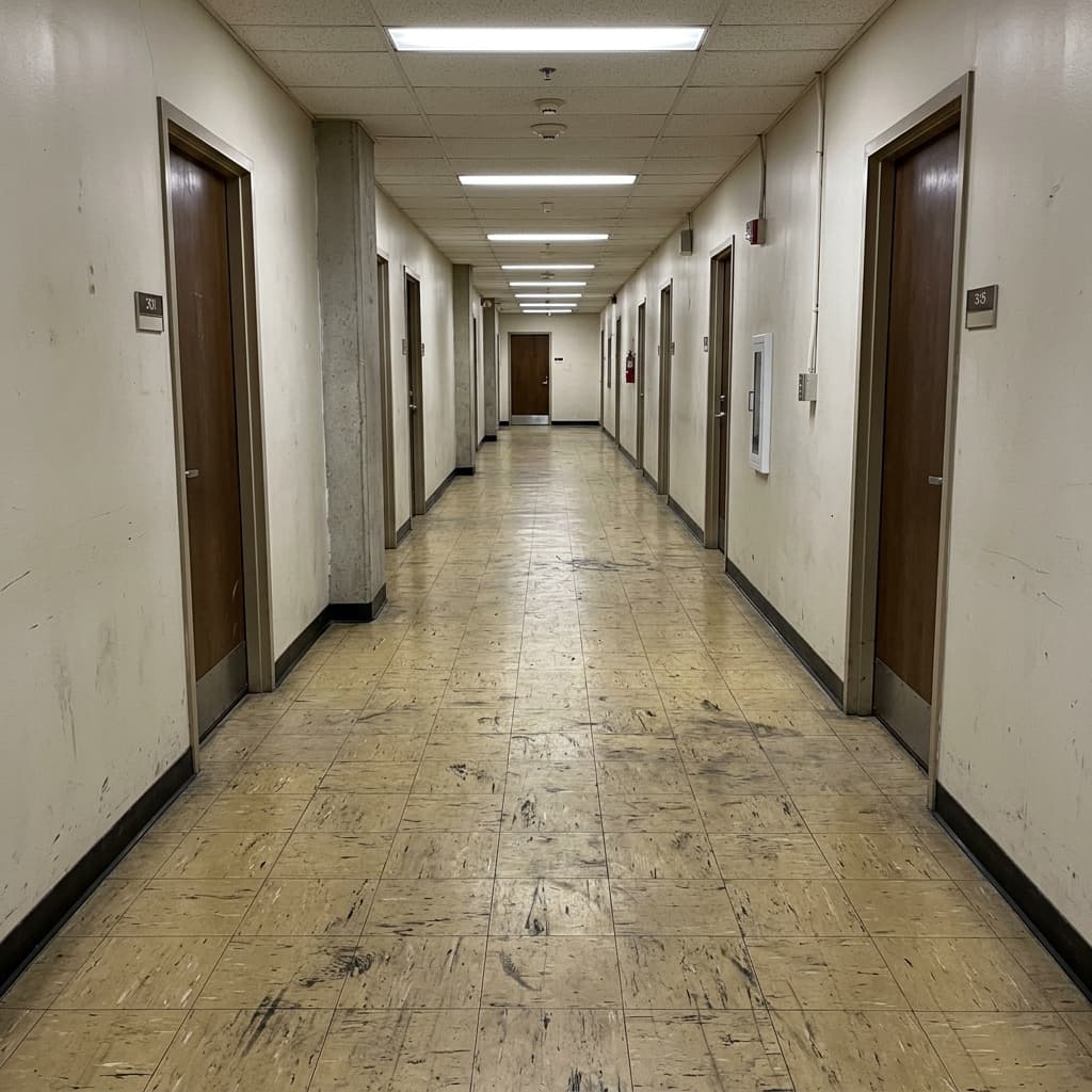 Before: Commercial Hallway Restoration