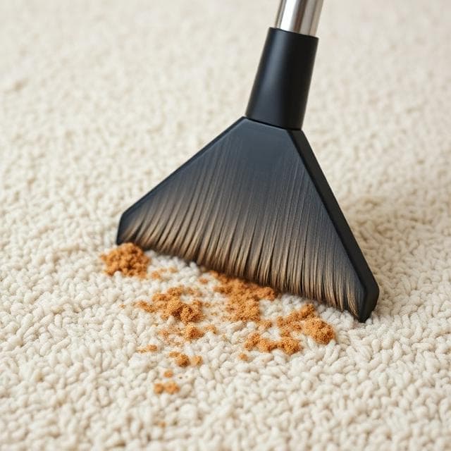 Restored clean carpet after Carpetizing hot water extraction - Vancouver strata property